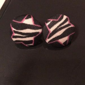 Zebra Print Stud Earrings